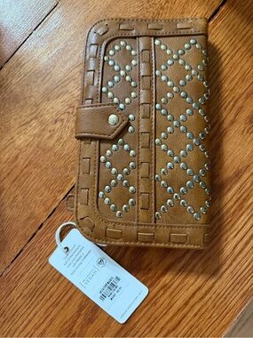 Urban Expressions Tan Studded RFID Wallet